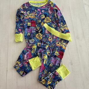 Giggle Gang Boutique Bamboo Minions Pajamas Size 2T Very EUC